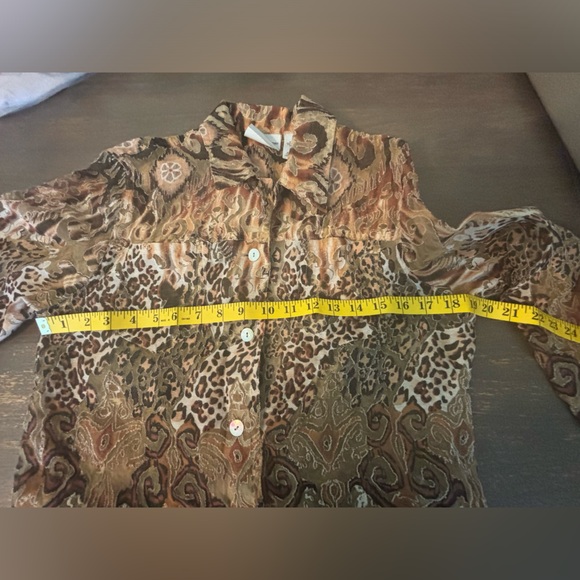 Alfred Dunner Sheer Animal Leopard Print Jacket Size 6P - Picture 10 of 13